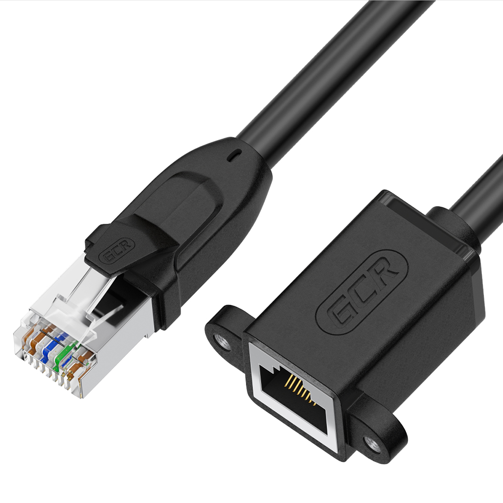 Удлинитель патч корда gcr для подключения интернета lan rj45